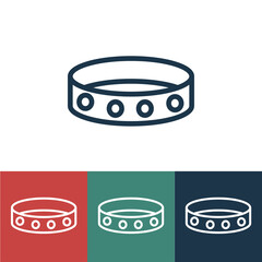 Linear vector icon with collar for bdsm