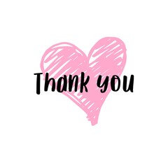 Thank You Card. Hand Written Lettering for Title, Heading, Photo Overlay, Wedding Invitation, Thank You Message.
