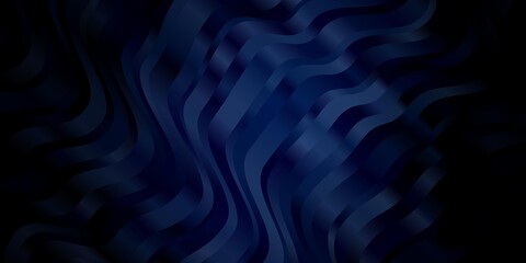 Dark BLUE vector pattern with curved lines. Colorful illustration in circular style with lines. Pattern for websites, landing pages.