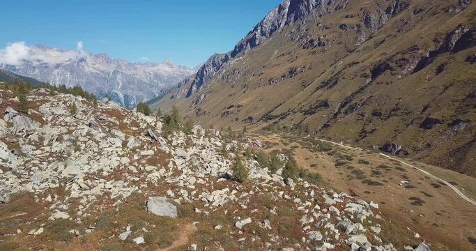 champ de roc dans la montagne - Engadine Suisse