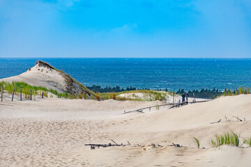 Wonderful Nagliai Nature Reserve in Neringa, Lithuania. Dead dunes on the Baltic Sea, sand hills...