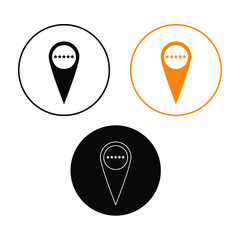 Set of  vector 5 stars hotel location icons.