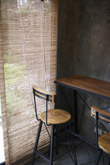 Decorating Living room interior in loft, industrial style, Coffee shop restaurant office work space, Loft empty room 3d render backgrounds