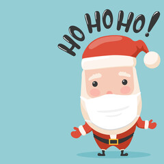 Santa cartoon with pandemic concept. To see the other vector Santa illustrations , please check Christmas collection.