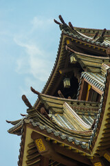 Fototapeta premium Beautiful scenery in the early sun of Khanh An Pagoda, Ho Chi Minh city, Vietnam - little Japan in Saigon.