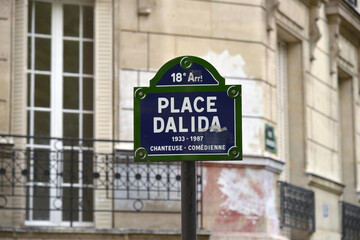 Obraz premium The street sign of Dalida place