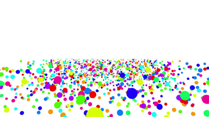 Colorful radial dot milky way radiant road white abstract 3D illustration background.