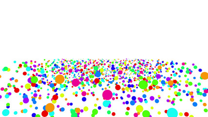 Colorful radial dot milky way radiant road white abstract 3D illustration background.