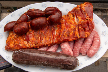 Barbacoa con cosquillas y chorizo