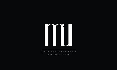 mu ,um ,m ,u Letter Logo Design with Creative Modern Trendy Typography © Creative_ab9