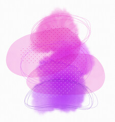 Pink watercolor background with dot pattern