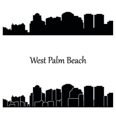  West Palm Beach, Florida ( city silhouette )