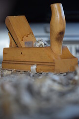 plane and wood