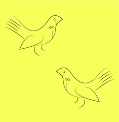 Pigeon silhouette ( peace )