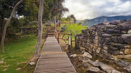 ruins of kuelap fortress in chachapoyas peru turistic place
