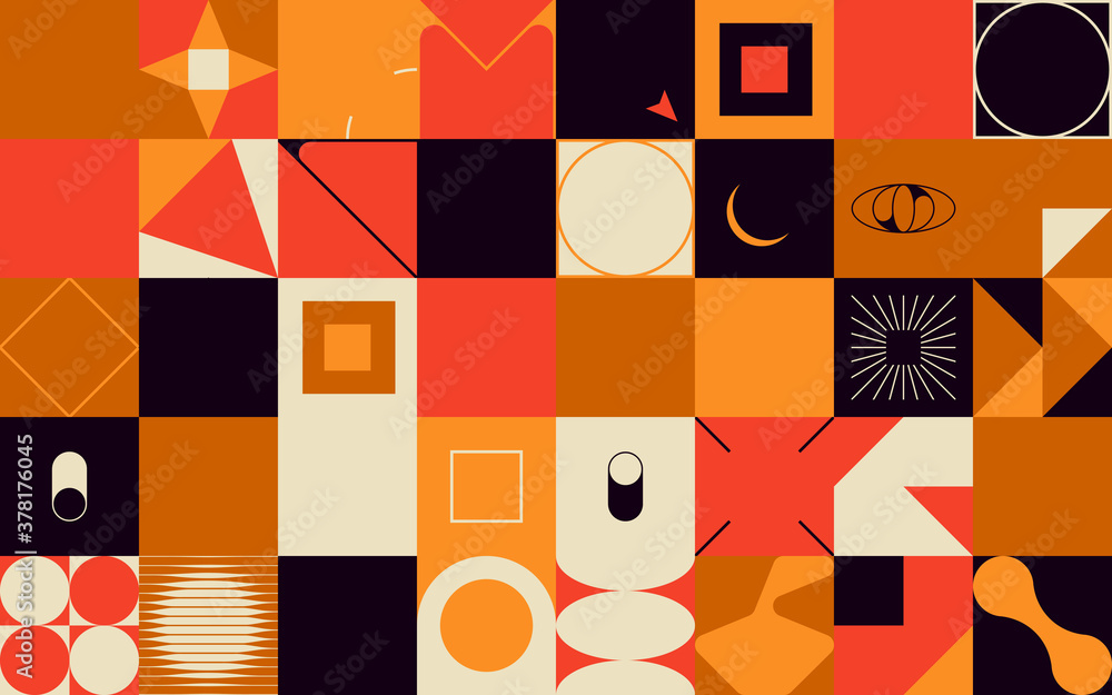 Poster retro future abstract vector pattern