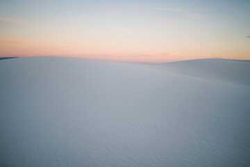 Scenery of lonely white desert