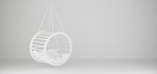 white construction with hammock