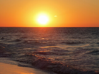 sunset over the sea