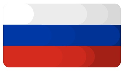 simple flag of the russian federation. flat style