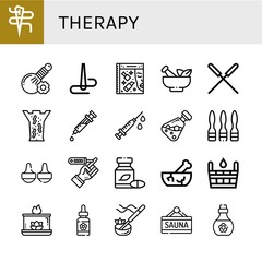 Set of therapy icons