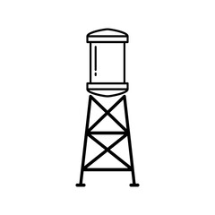 Naklejka premium Water tank tower icon
