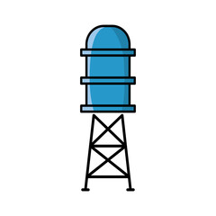 Water tank tower icon