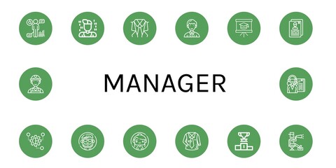 manager icon set