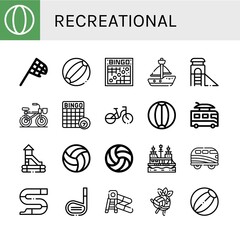Set of recreational icons