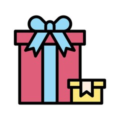 gift box related gift boxes with ribbon and bow vector with editable stroke