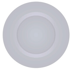 Grey dish plate. vector illustration