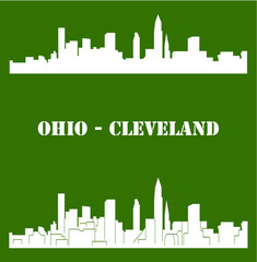 Fototapeta premium Cleveland, Ohio ( city silhouette )