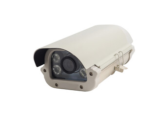 Video Surveillance Camera. Isolated image of a video surveillance camera. CCTV.