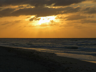 sunset on the beach