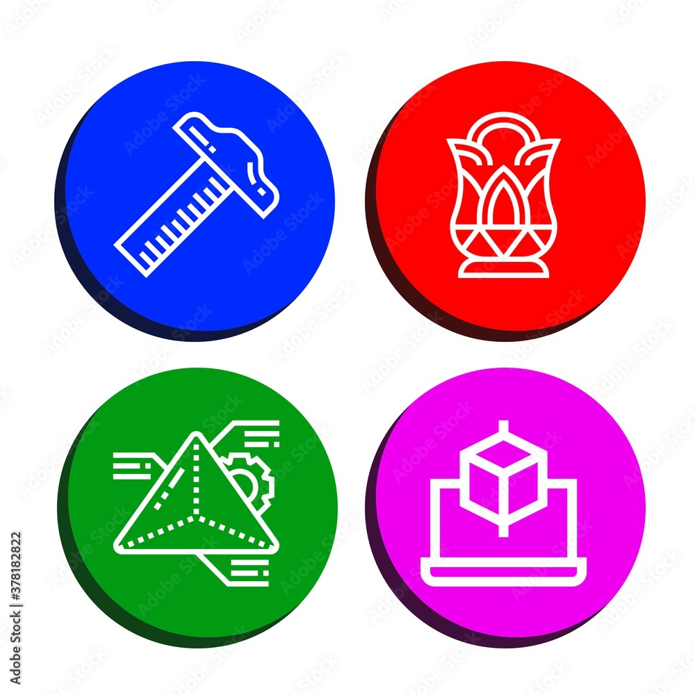 Poster geometry simple icons set