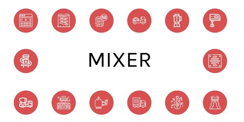 Set of mixer icons