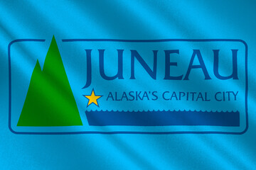 Flag of Juneau the capital of Alaska, USA
