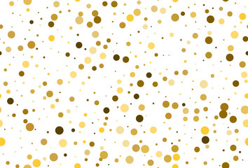 Seamless pattern with gold polka dot confetti