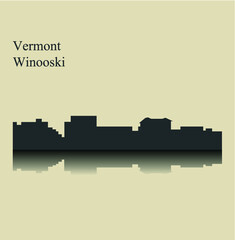  Winooski, Vermont ( city silhouette )