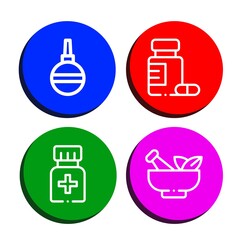 medication icon set