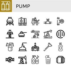 pump icon set