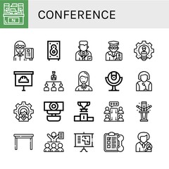 conference icon set