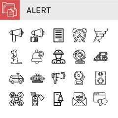 Set of alert icons