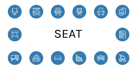 Set of seat icons