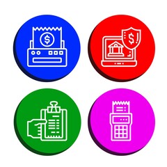 calculator simple icons set