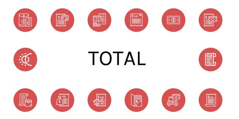 Set of total icons