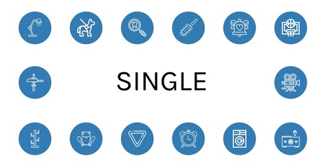 single simple icons set