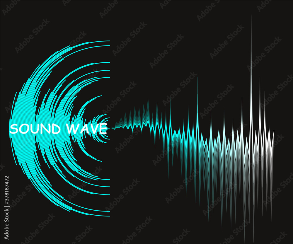 Poster digital music background with dynamic waves. poster neon sound wave design. vector waveform technolo