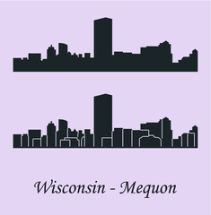 Mequon, Wisconsin ( city silhouette )