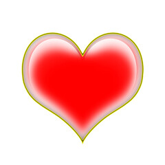 heart with golden frame